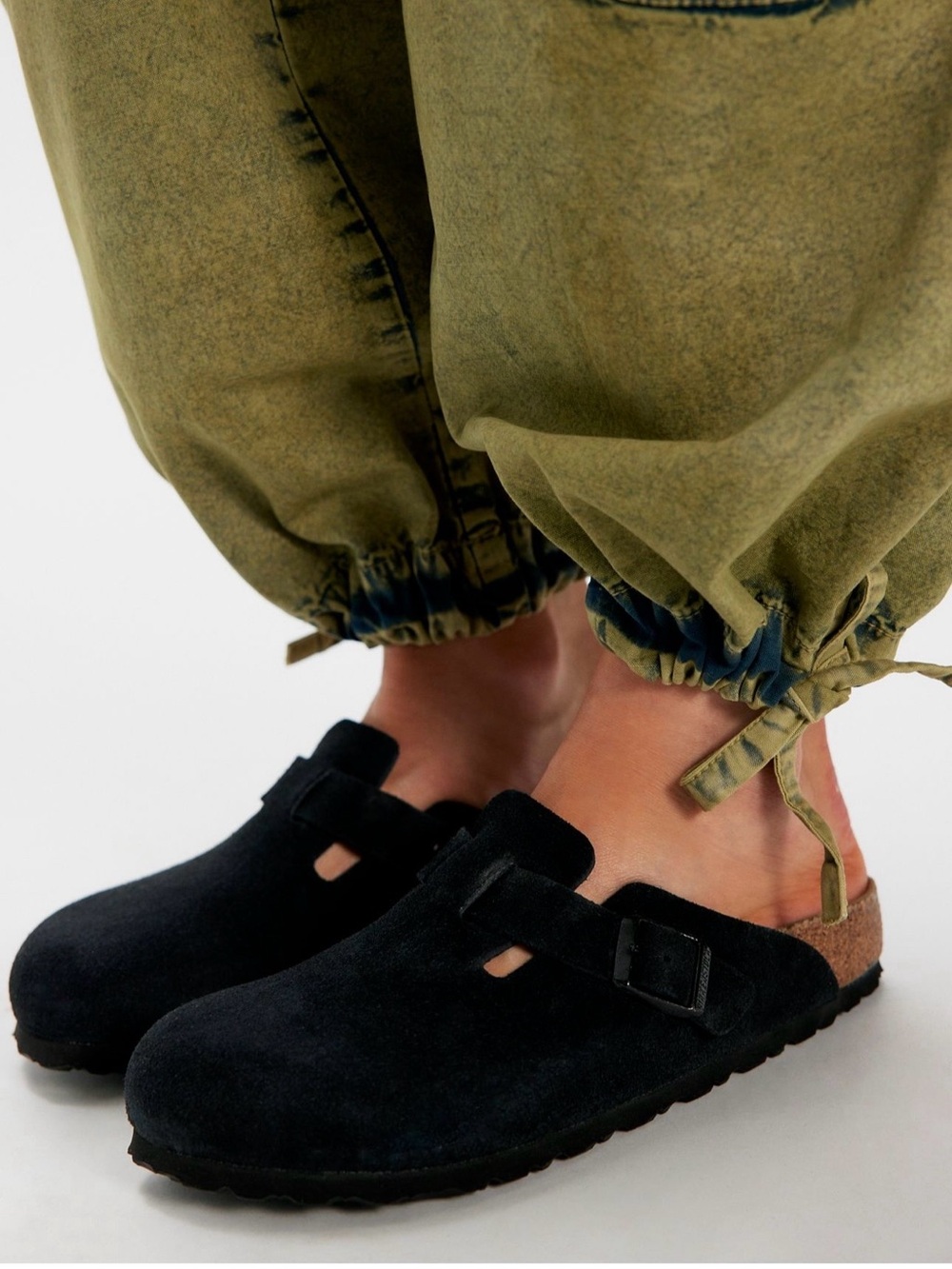 Birkenstock Black Suede Slip-On Clog Mule